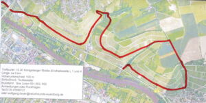 Geplante Route 2. Jungseniorenwanderung am 25.10.2017