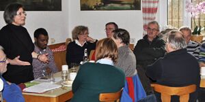 Sa., 31.01.2015 - Monatstreffen - Asyl    "Stell Dir vor es ist Flucht - und Du musst mit"   Eva Peteler und der Träger des Würzburger Friedenspreises 2011,  Addis Mulugeta, zu Gast bei den NaturFreunden.